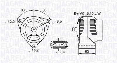 MAGNETI MARELLI 063535255010 -  Генератор